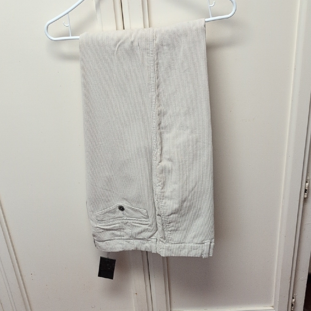 Club Monaco Men's Cream Corduroy Pants